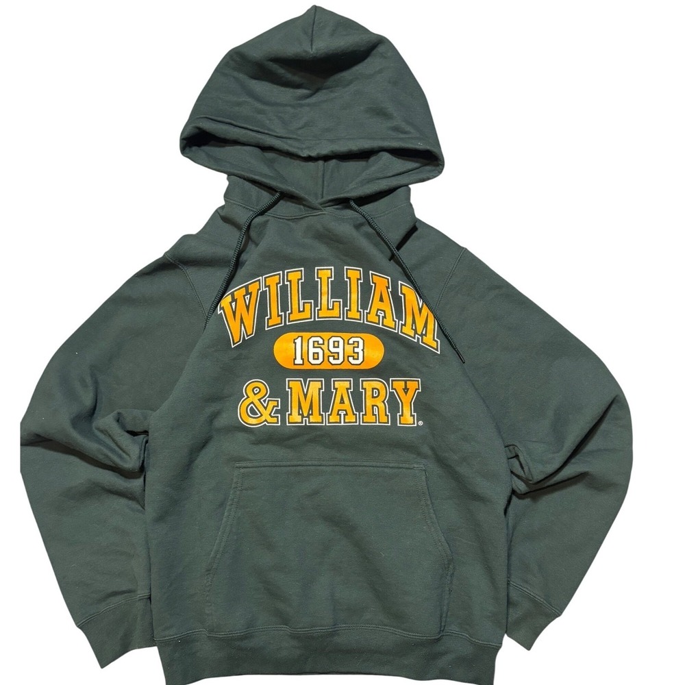 William &‎ Mary 1693 Essential Fleece Hoodie Green Mens Small Port & Company